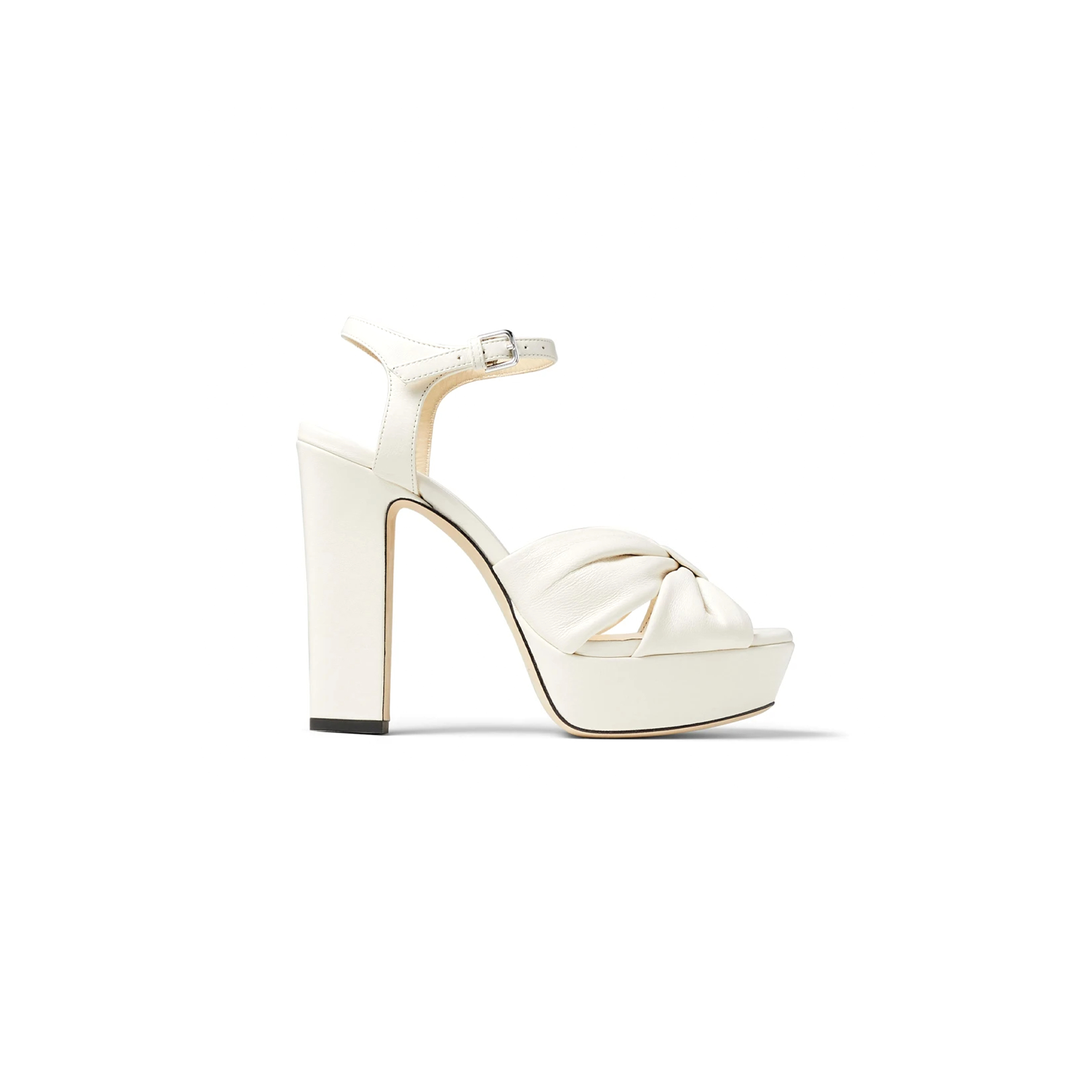 JIMMY CHOO HELOISE 120 LATTE NAPPA LEATHER PLATFORM SANDALS HELOISE120NAP JIMMY CHOO HELOISE 120 LATTE NAPPA LEATHER PLATFORM SANDALS HELOISE120NAP